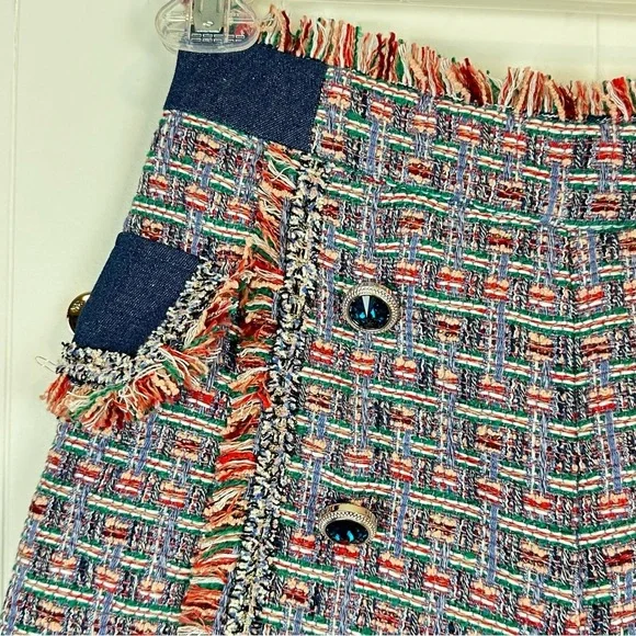 Fairwhale Woven Plaid Glam Lined Sailor Shorts Size M🔥 - Picture 6 of 9